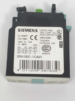 Siemens 3RH1921-1CA01 3pcs