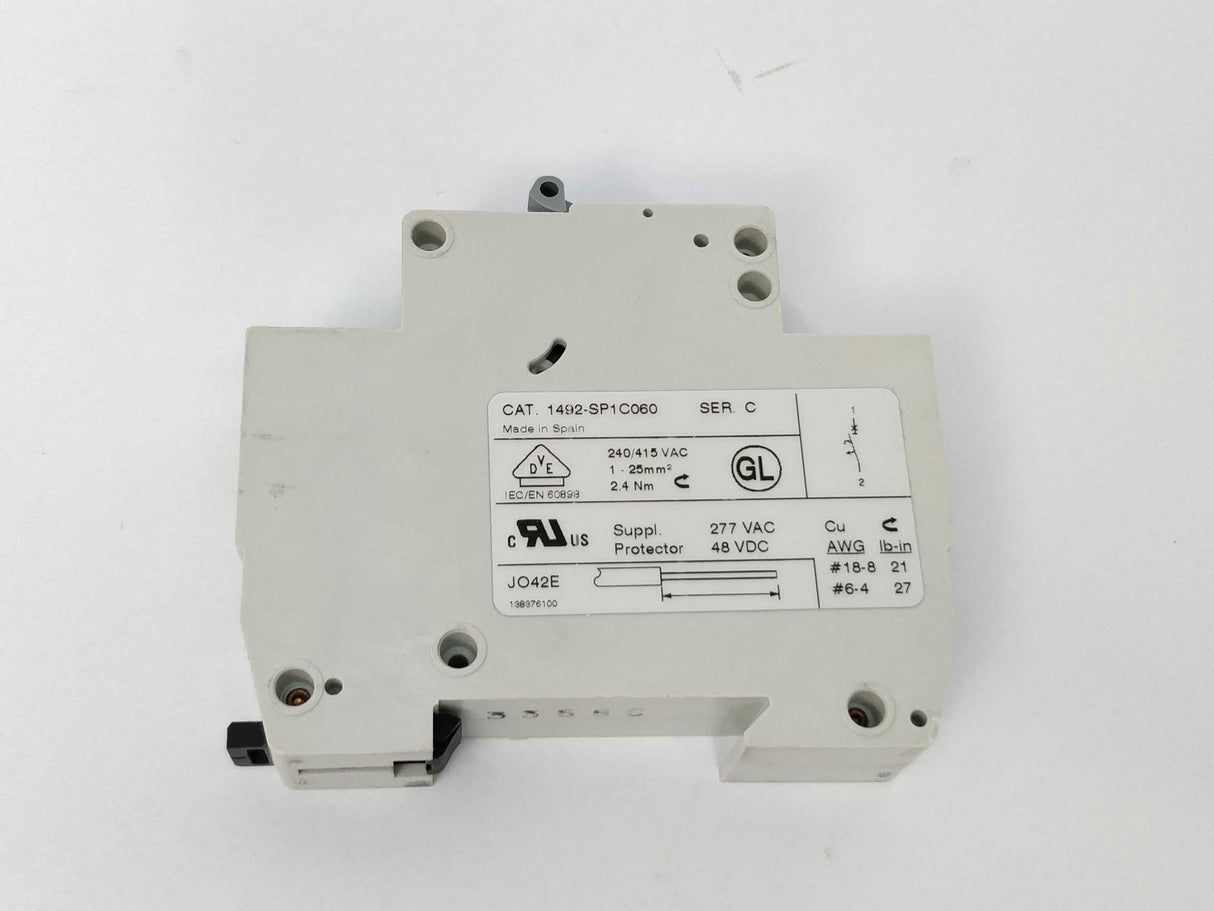 AB 1492-SP1C060 Ser. C Circuit Breaker, 277VAC, 48VDC