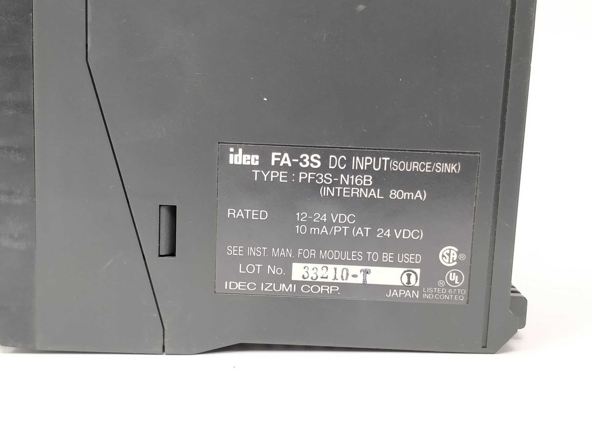 Idec PF3S-N16B FA-3S DC input