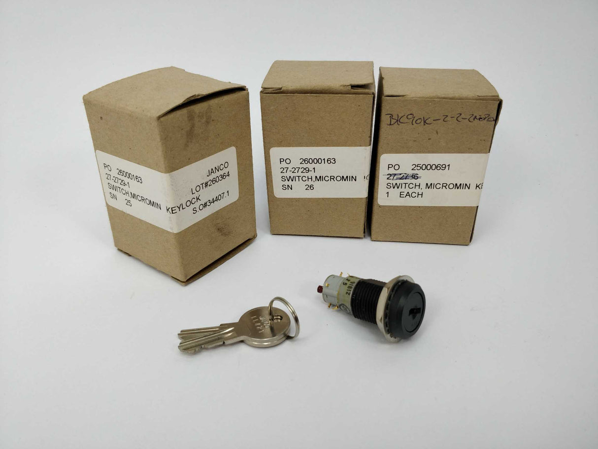 JANCO 27-2729-1 SWITCH- MICROMIN KEYLOCK