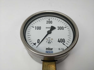 WIKA CL1.6 Pressure Gauge 0-400mbar