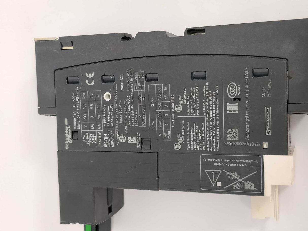 Schneider Electric LUB12 Power base TeSys U 3P 12A/690V