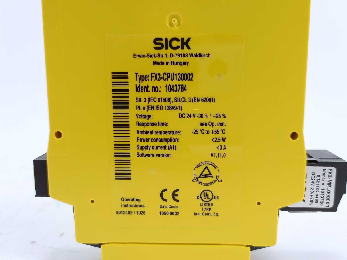 SICK 1043784 FX3-CPU130002 Safety controllers