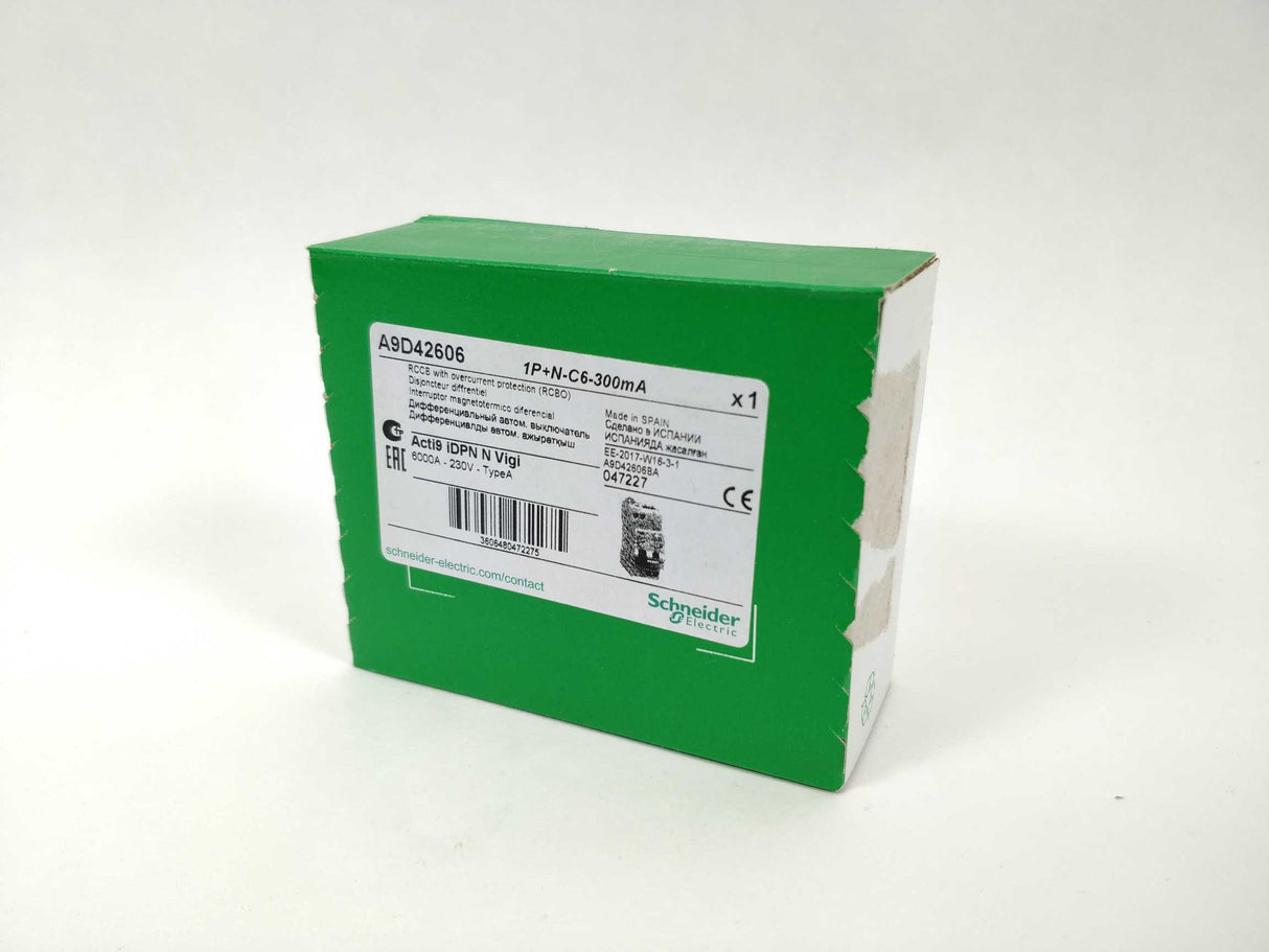 Schneider Electric A9D42606 047227, RCCB With Overcurrent Protection (RCBO)