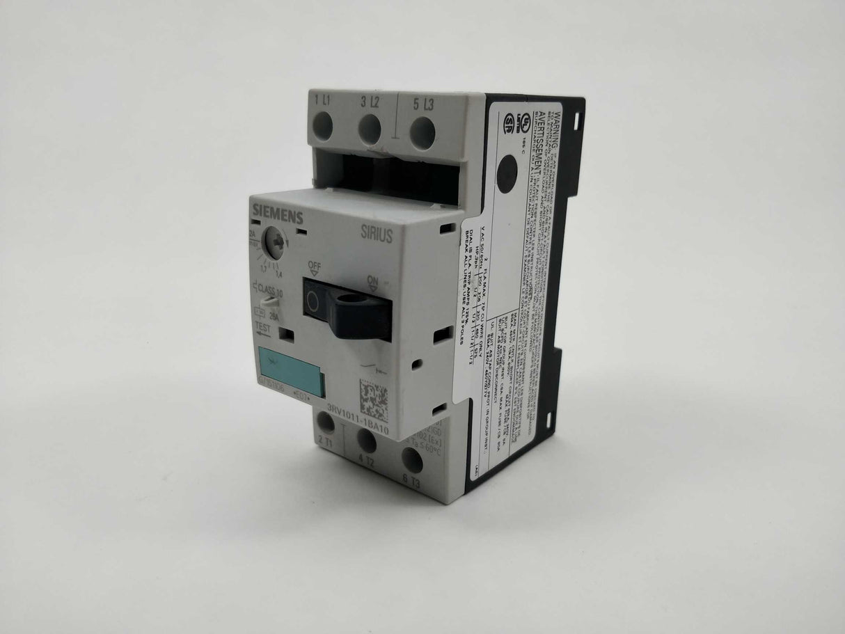 Siemens 3RV1011-1BA10 Circuit breaker for motor protection. 1.4-2A