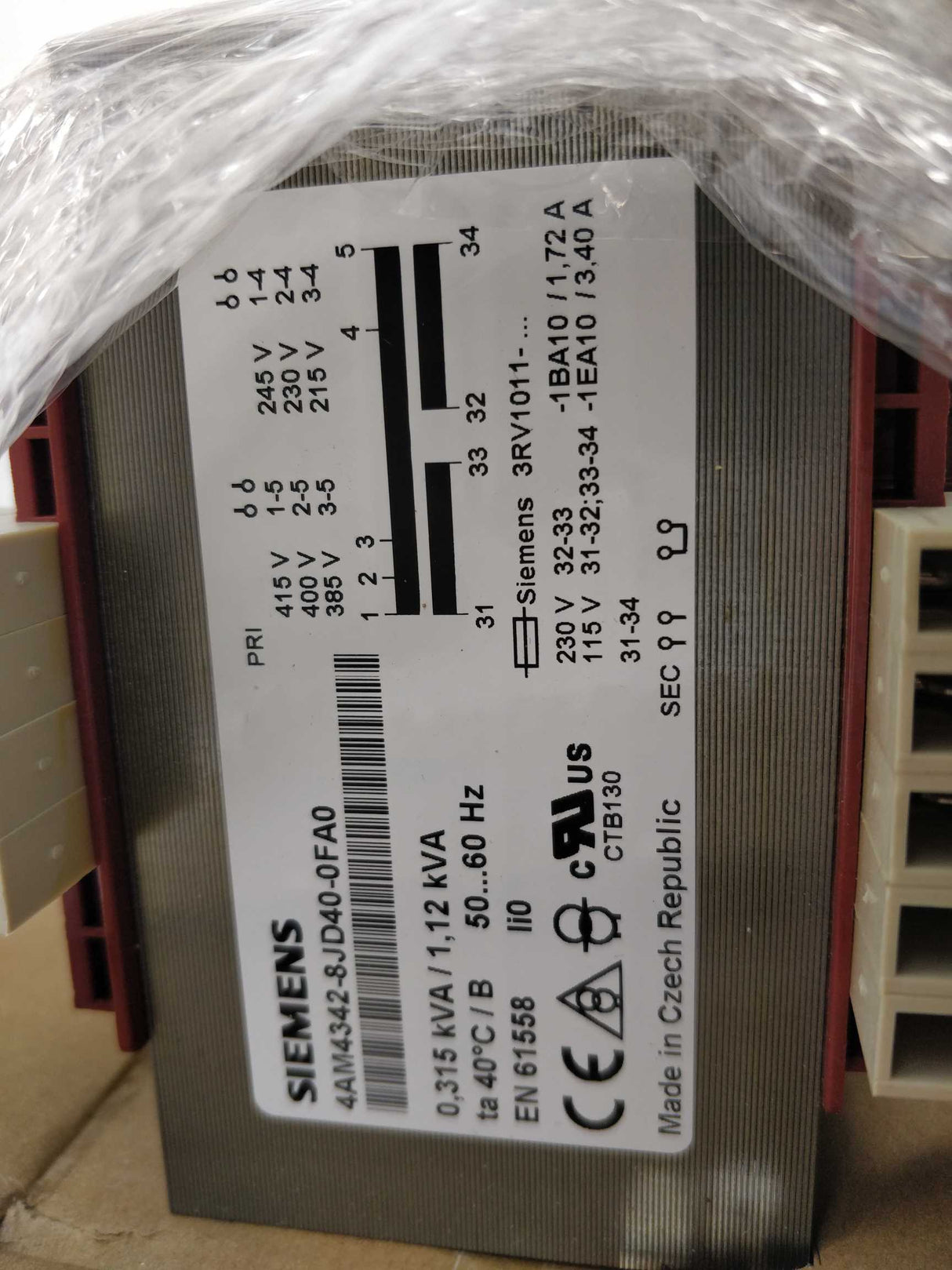 Siemens 4AM4342-8JD40-0FA0 Transformer