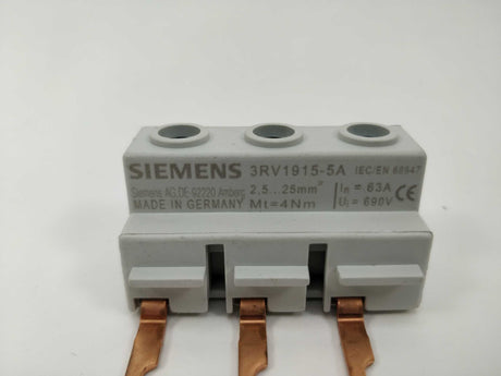 Siemens 3RV1915-5A 3-Phase Supply Terminal 5pcs