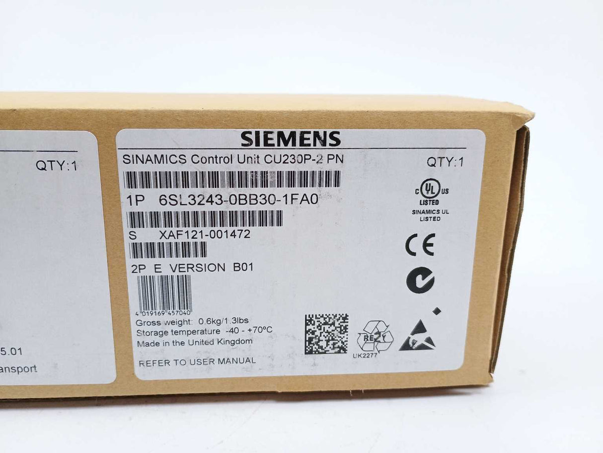 Siemens 6SL3243-0BB30-1FA0 CU230P-2 PN