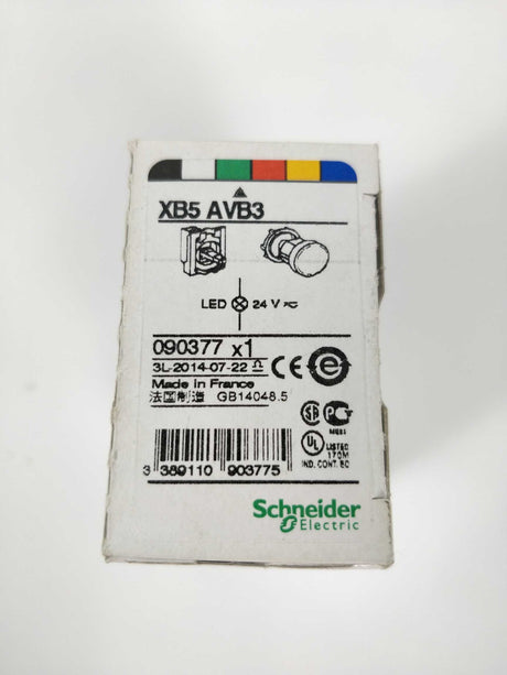 Schneider Electric XB5AVB3 green light block for head Ø22 integral LED 24V screw