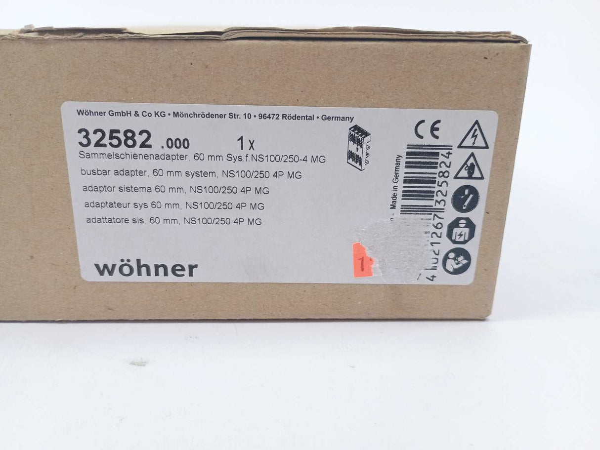 wöhner 32582000 Busbar Adapter 60mm NS100/250 PP MG