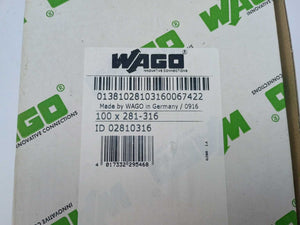 Wago 281-316 END PLATE 3mm GREY 100 Pcs.