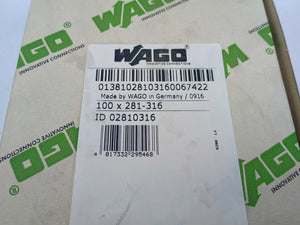 Wago 281-316 END PLATE 3mm GREY 100 Pcs