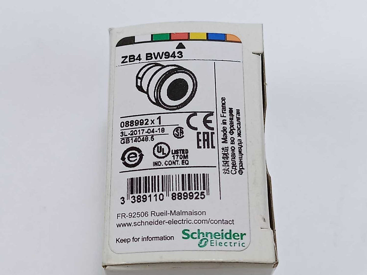 Schneider Electric ZB4BW943 Head for Pushbutton