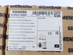 Siemens 3VA9603-0QB00 Front bus connectors 3 pcs.