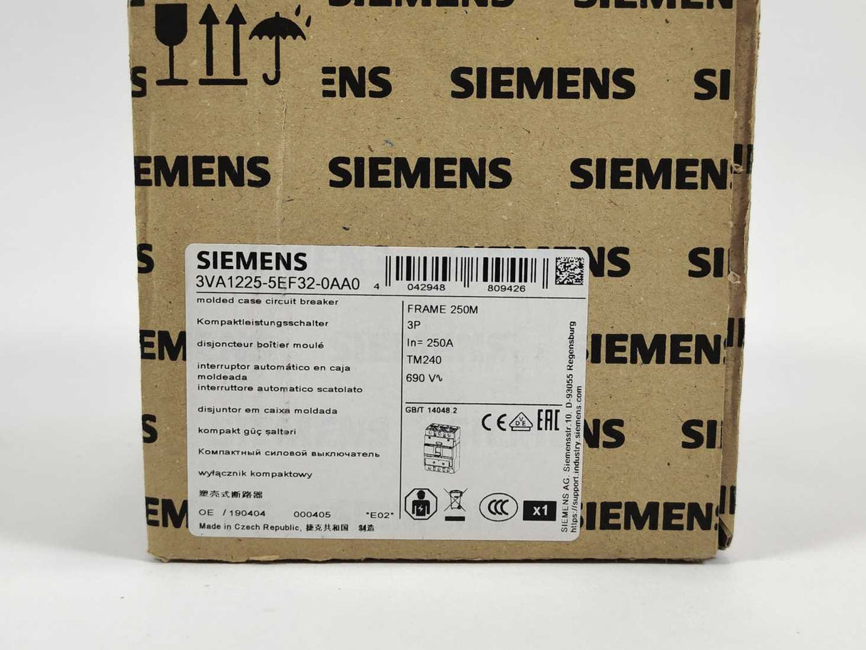 Siemens 3VA1225-5EF32-0AA0 Molded case circuit breaker 3VA1