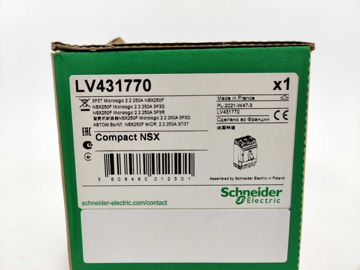 Schneider Electric LV431770 Circuit breaker Compact NSX250F