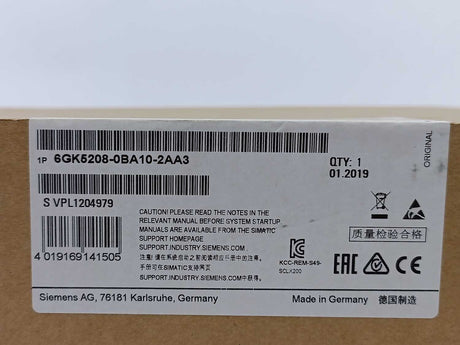 Siemens 6GK5208-0BA10-2AA3 SCALANCE X208 IE Switch Managed Industrial Ethernet