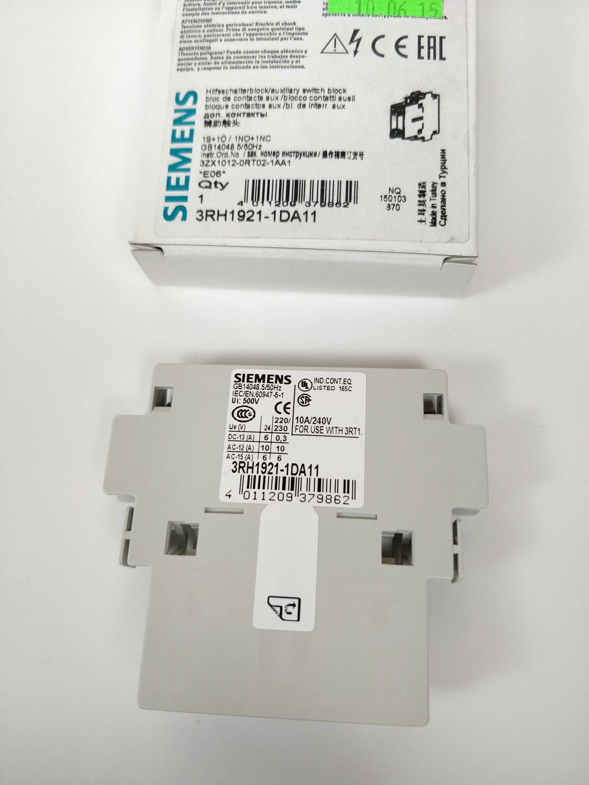 Siemens 3RH1921-1DA11 Auxiliary switch block