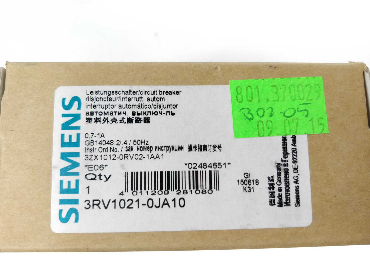 Siemens 3RV1021-0JA10