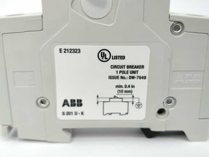 ABB S201U-K Miniature Circuit Breaker - S200U - 1P - K - 2 ampere