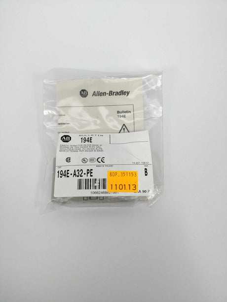 ALLEN-BRADLEY 194E-A32-PE Auxiliary, Earth/Grounding Terminal