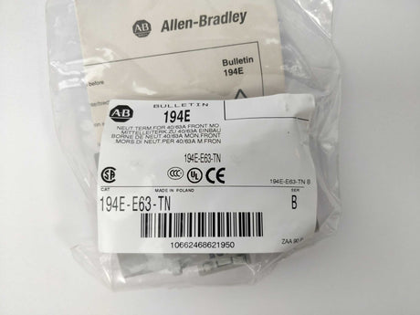 ALLEN-BRADLEY 194E-E63-TN Neutral terminal