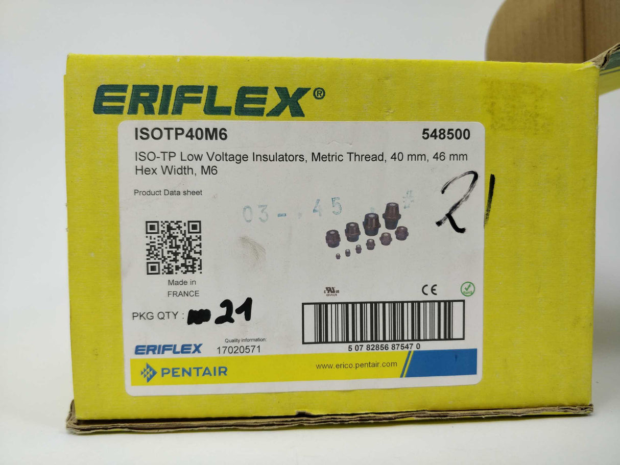 ERICO ISO TP 40M6 548500 ERIFLEX ISO-TP Low Voltage Insulators M6 Pack of 21