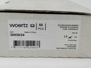 Woertz 30930/24 Fuse terminals 32pcs/box