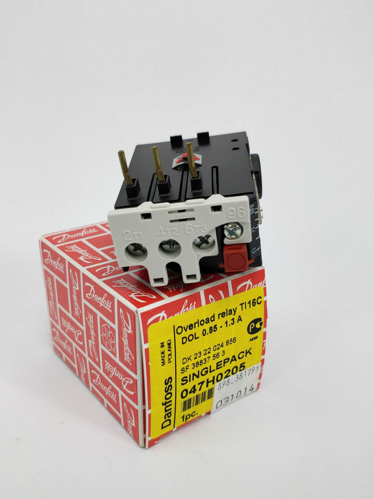 Danfoss 047H0205 TI 16C Overload relay 0.85-1.3A