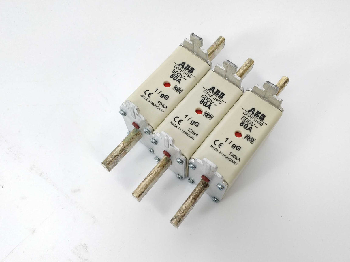 ABB 1SCA022627R4060 OFAF1H80 fuse 500V 80A 3pcs