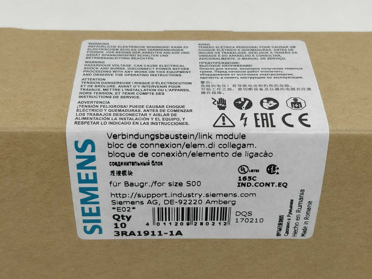 Siemens 3RA1911-1A Link module 10pcs