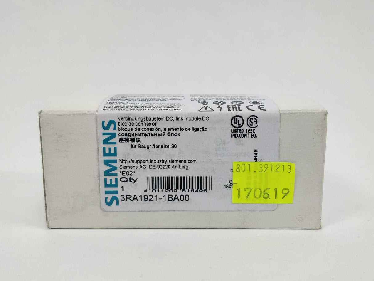 Siemens 3RA1921-1BA00 Link module 14 Pcs.