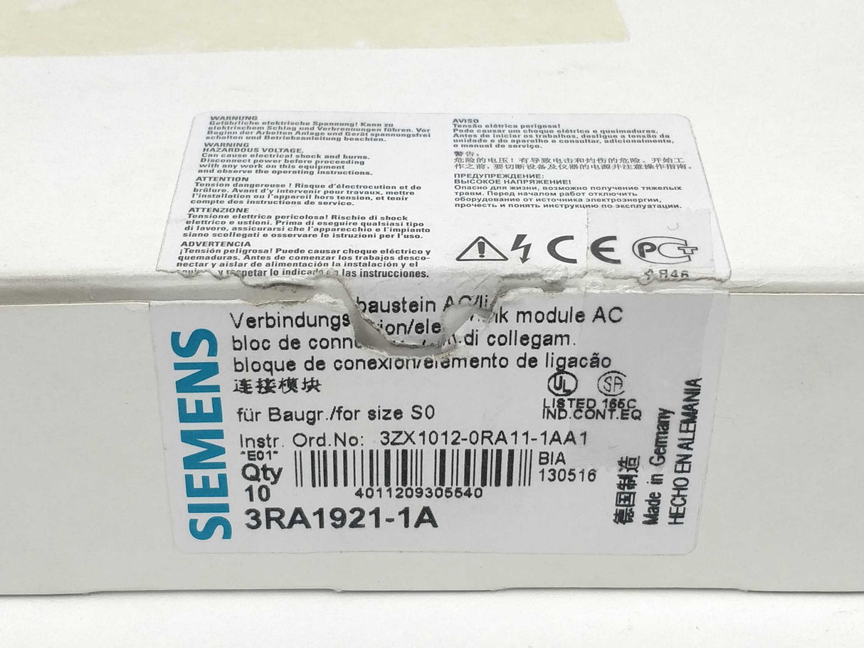 Siemens 3RA1921-1A Link module 10pcs