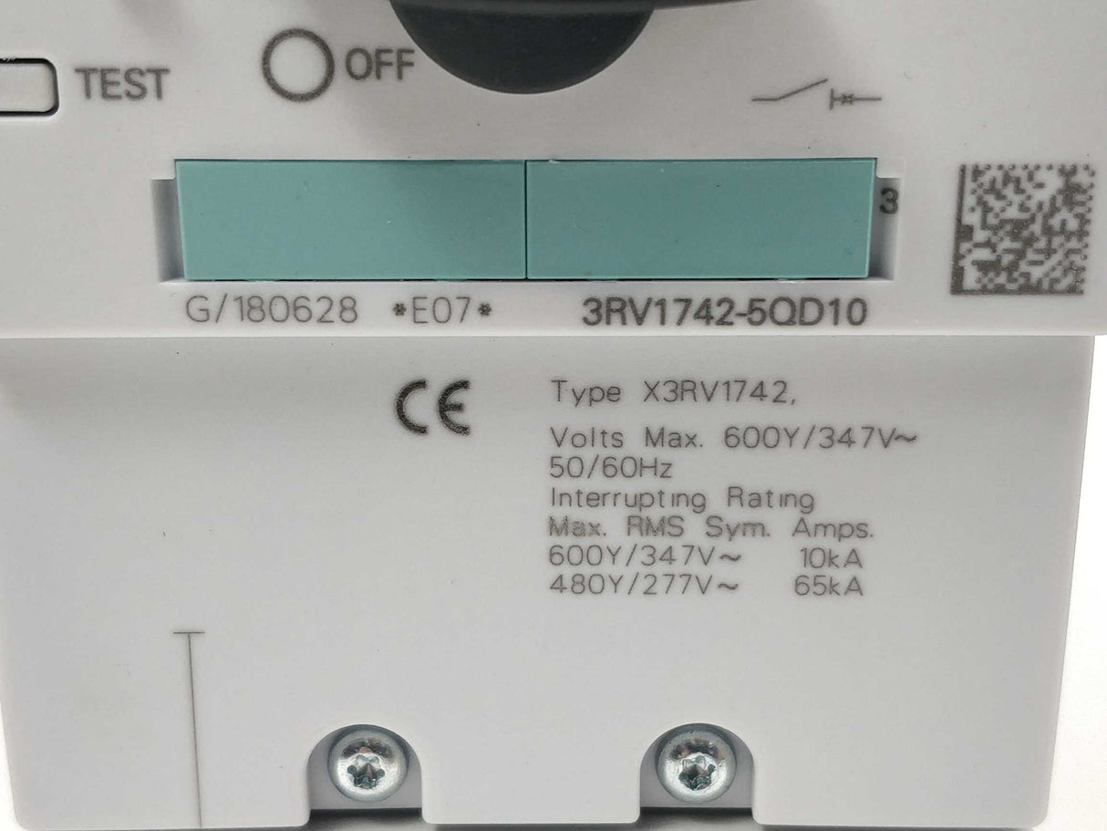 Siemens 3RV1742-5QD10 Circuit breaker