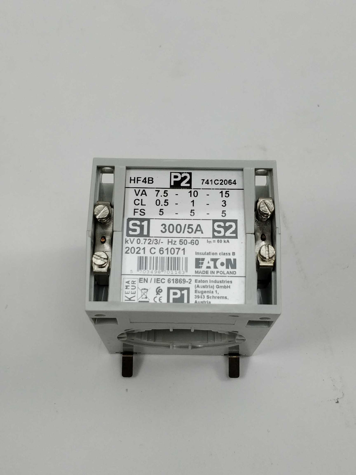 Eaton 741C2064 Current Transformer HF4B-300/5A