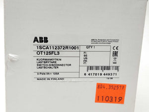 ABB 1SCA112372R1001 OT125FL3 Switch disconnector