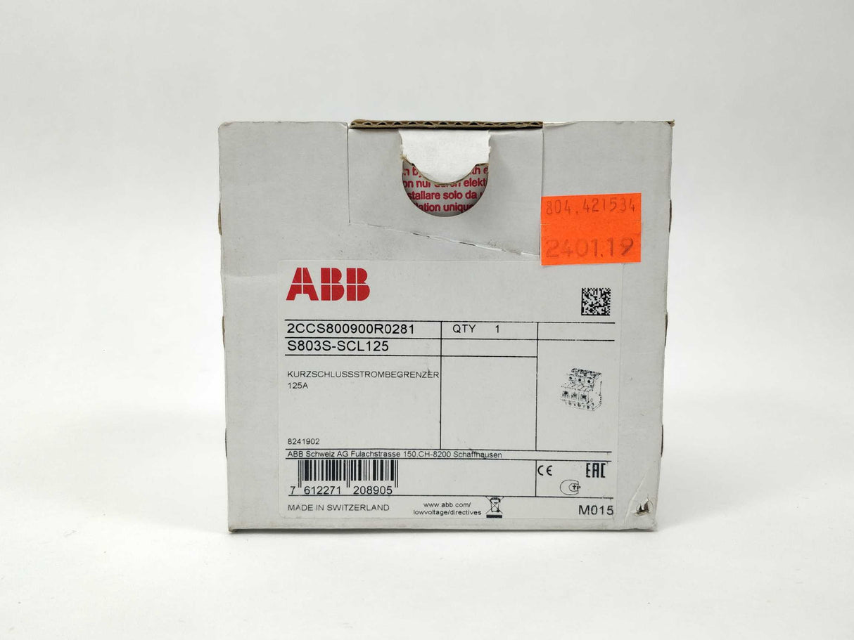 ABB 2CCS800900R0281 S803S-SCL125 Circuit breaker