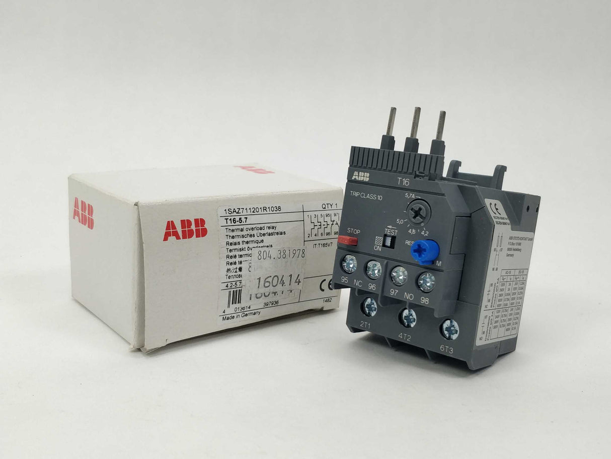 ABB 1SAZ711201R1038 T16-5.7 Thermal overload relay 4.2-5.7A