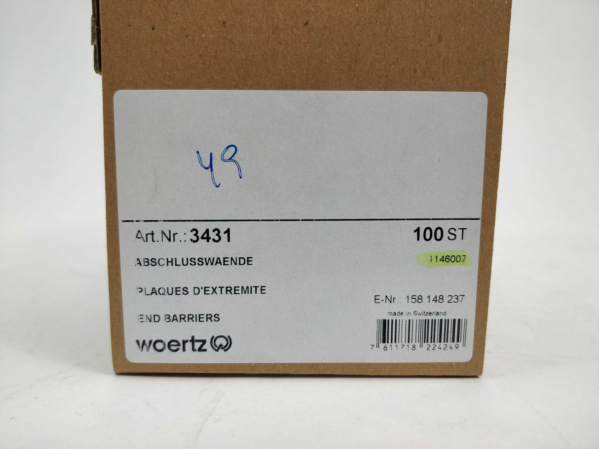 Woertz 3431 End barrier 100 Pcs