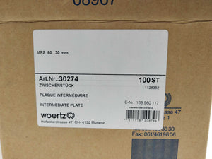 Woertz 30274 Intermediate plate 100 Pcs