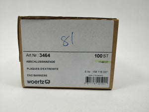 Woertz 3464 End barrier DIN-35 100 Pcs