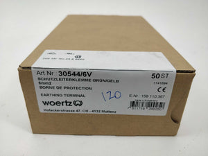 Woertz 30544/6V Earthing terminal DIN-35 50 Pcs