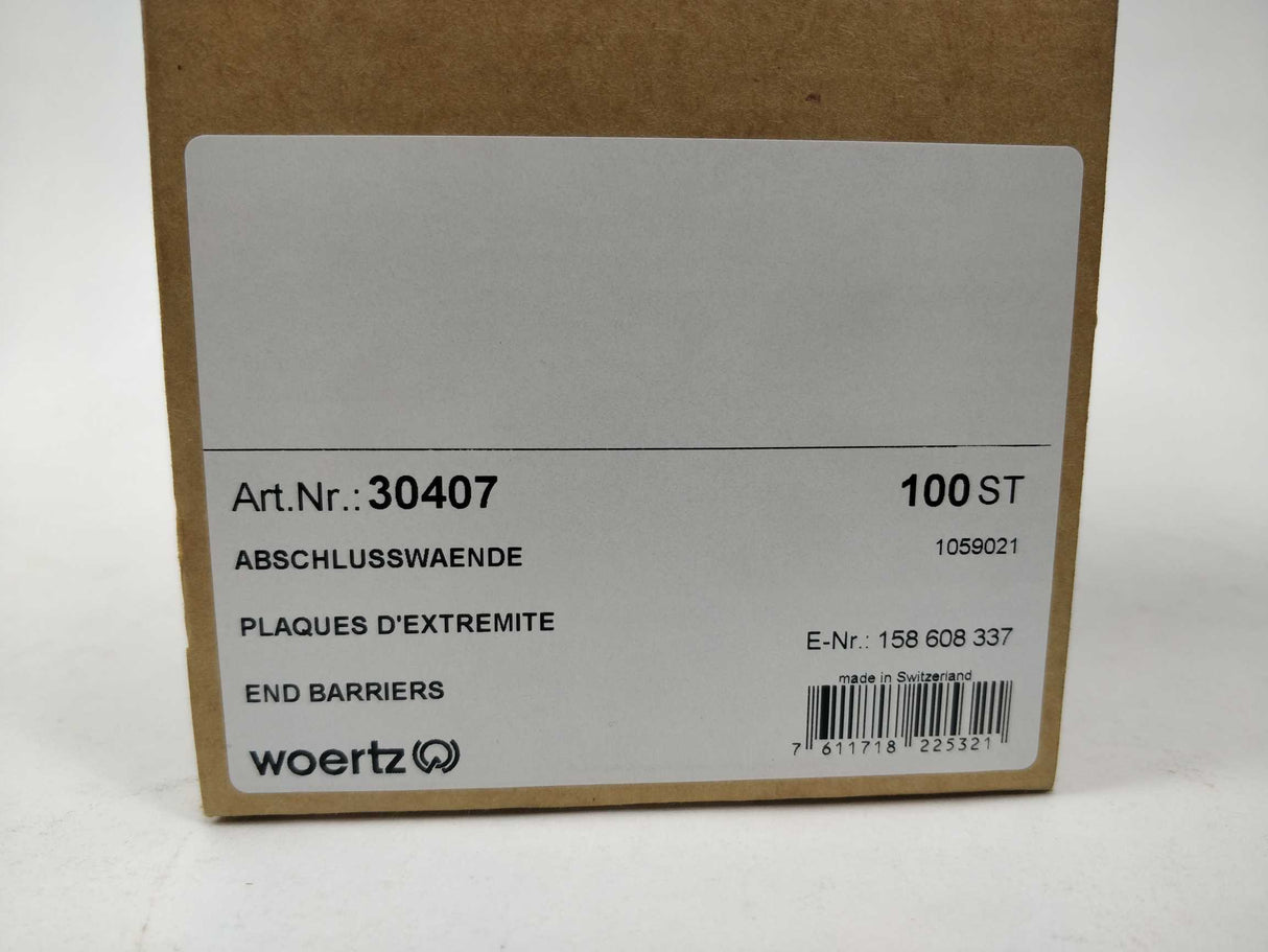 Woertz 30407 End barrier DIN35 100 Pcs