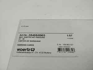 Woertz 35455/6903 Marking cards 6x9mm 21-30 50 Pcs