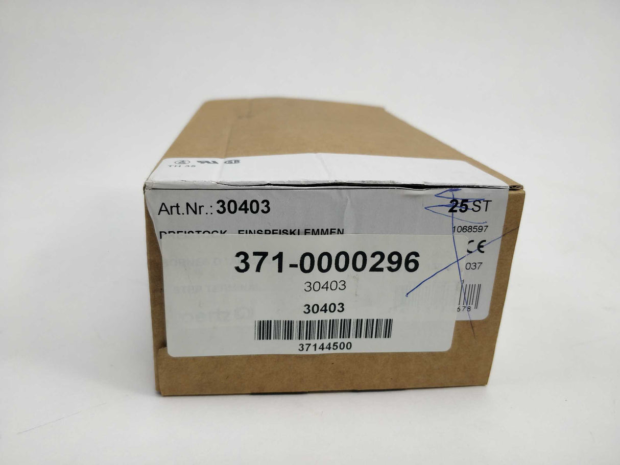 Woertz 30403 Three-pin initiator terminal DIN35 24 Pcs