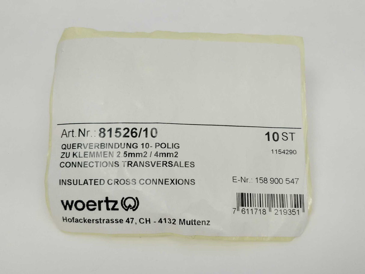 Woertz 81526/10 Cross-connection 10pole 10pcs