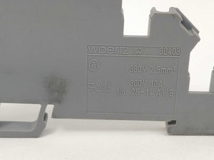 Woertz 30403 Three-pin initiator terminal DIN35 70 Pcs