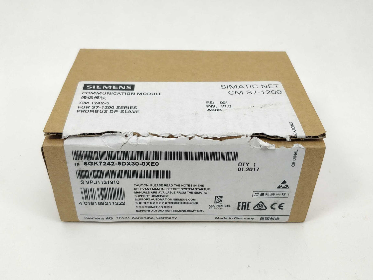 Siemens 6GK7242-5DX30-0XE0 Communications module CM 1242-5