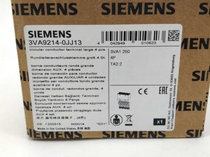 Siemens 3VA9214-0JJ13 Wire connector TA2.2 large 4 units for: 3VA1 250