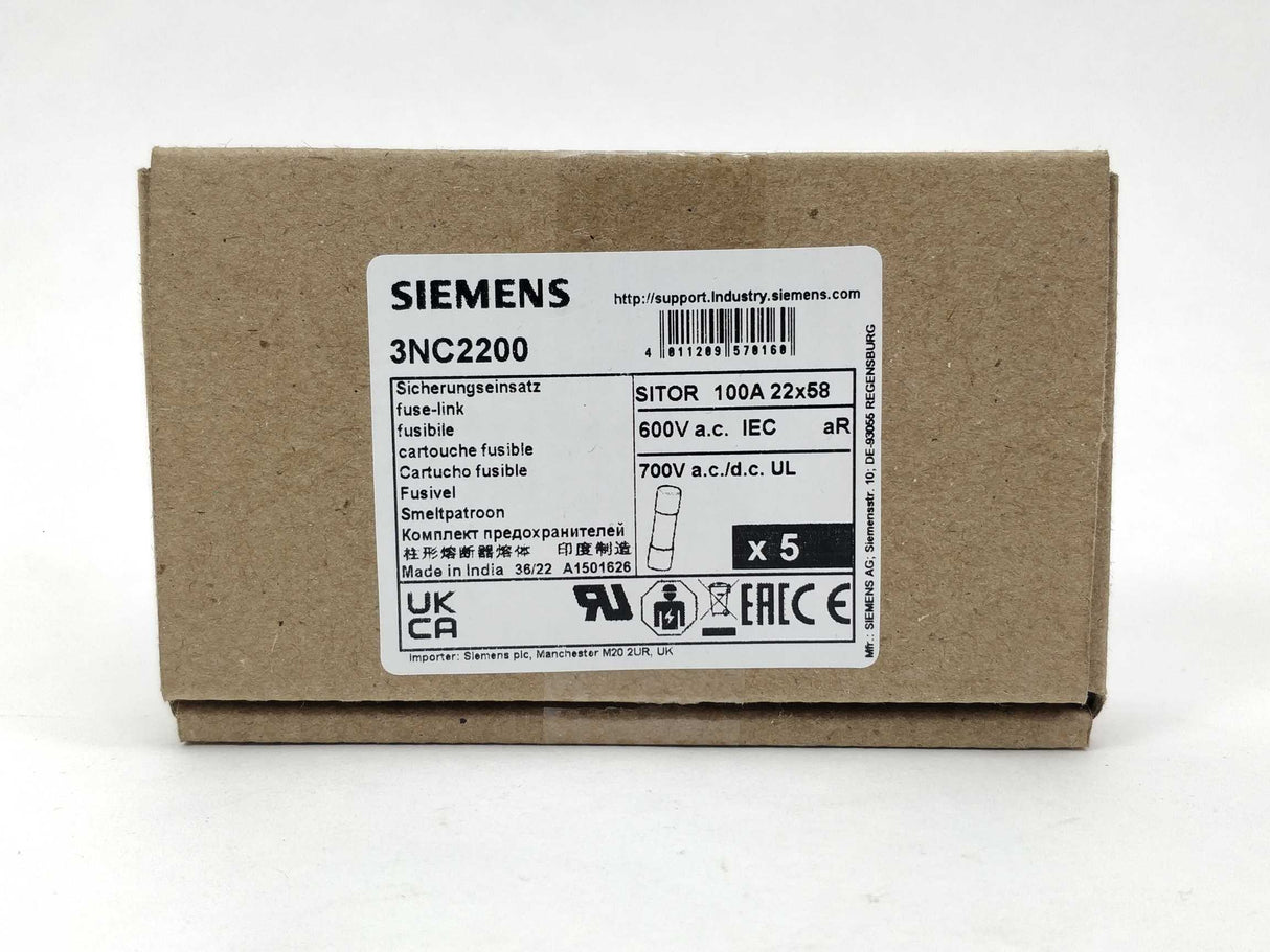 Siemens 3NC2200 FUSE-LINK 2 Pcs.